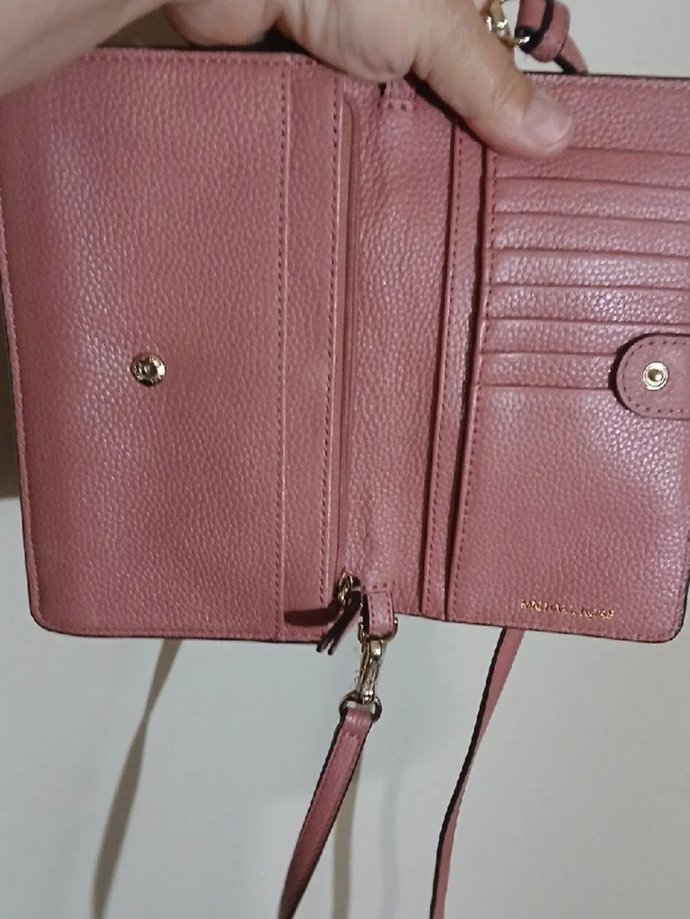 Michael Kors Dusty Pink Leather Crossbody Shoulder Bag